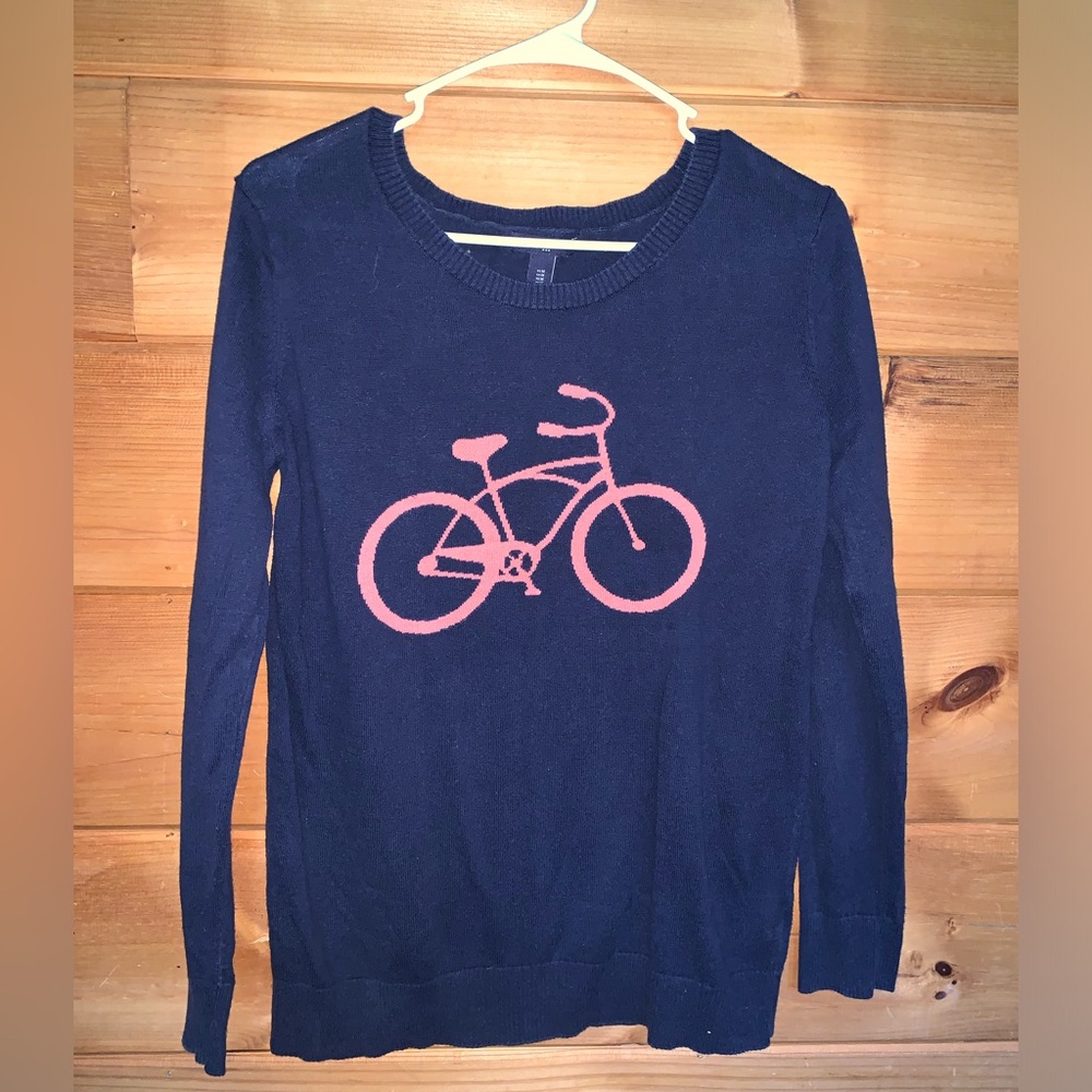 Gap Blue and Pink Bicycle Sweater